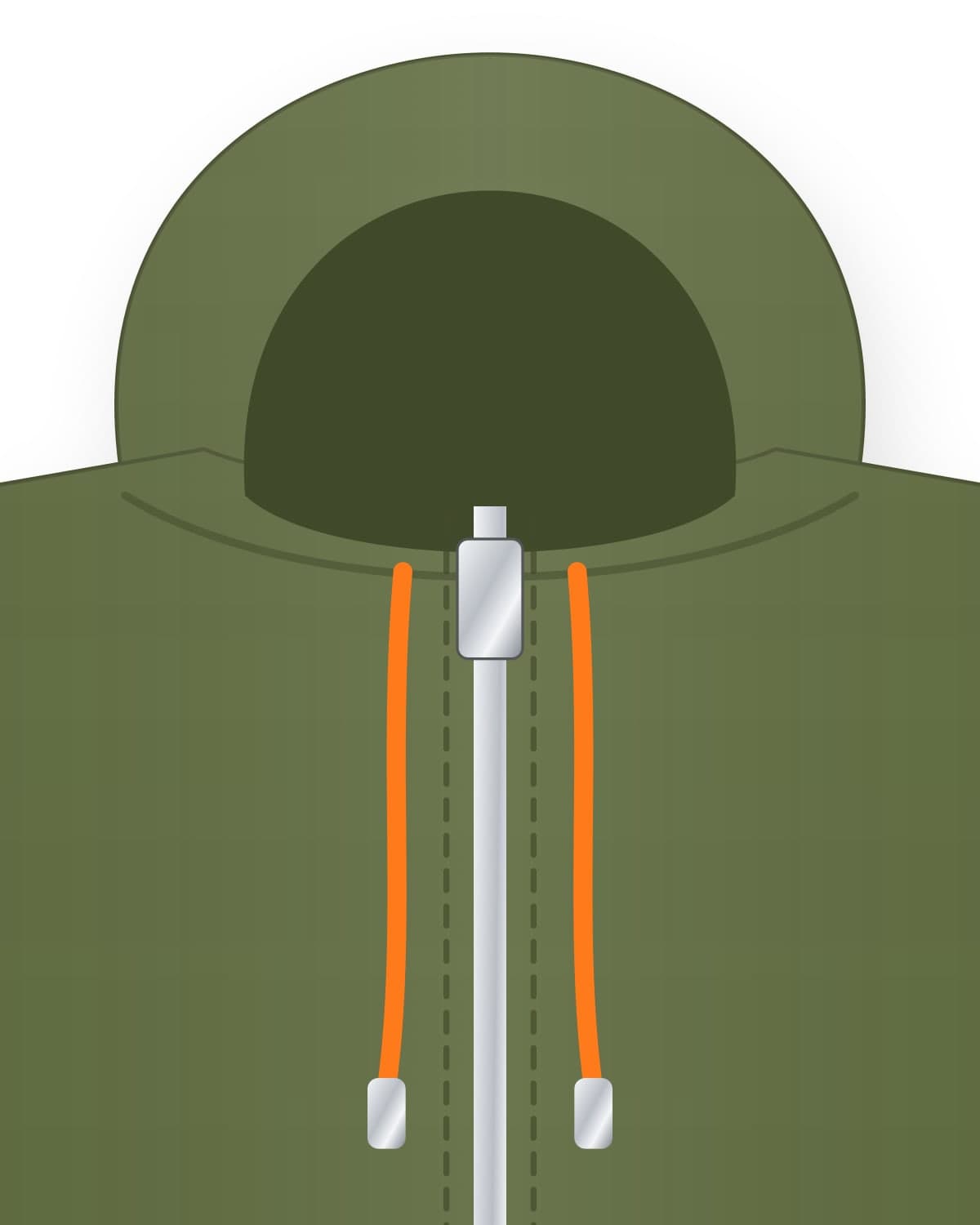 Base zip hoodie, olive