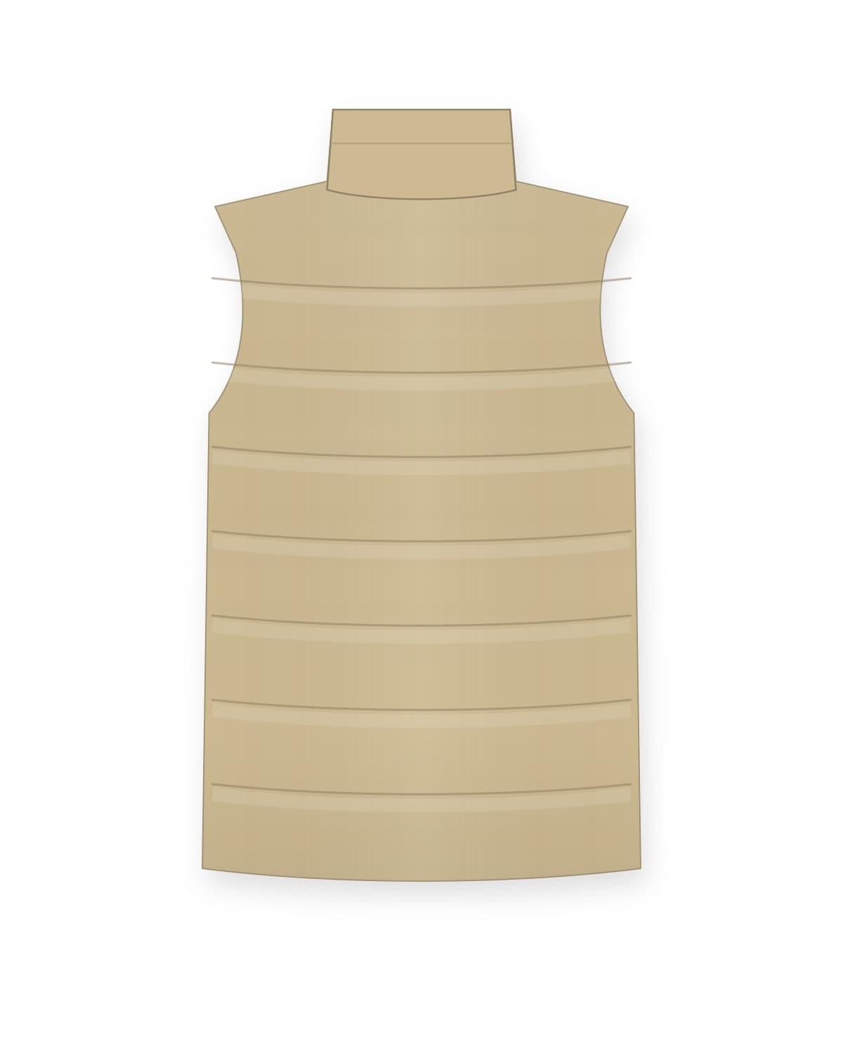 Jailoo puffer vest, sand