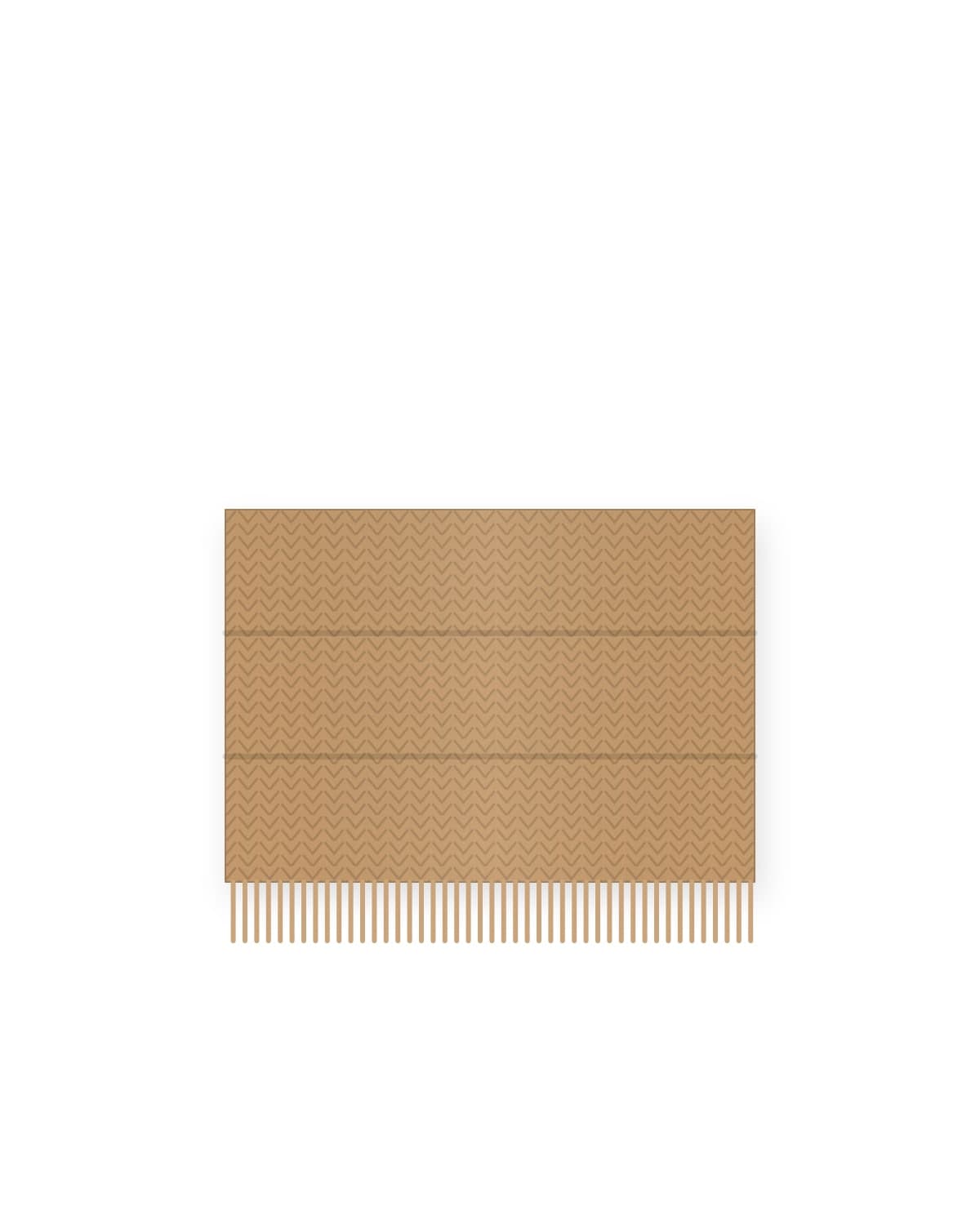 Camel wool throw, 200 × 140