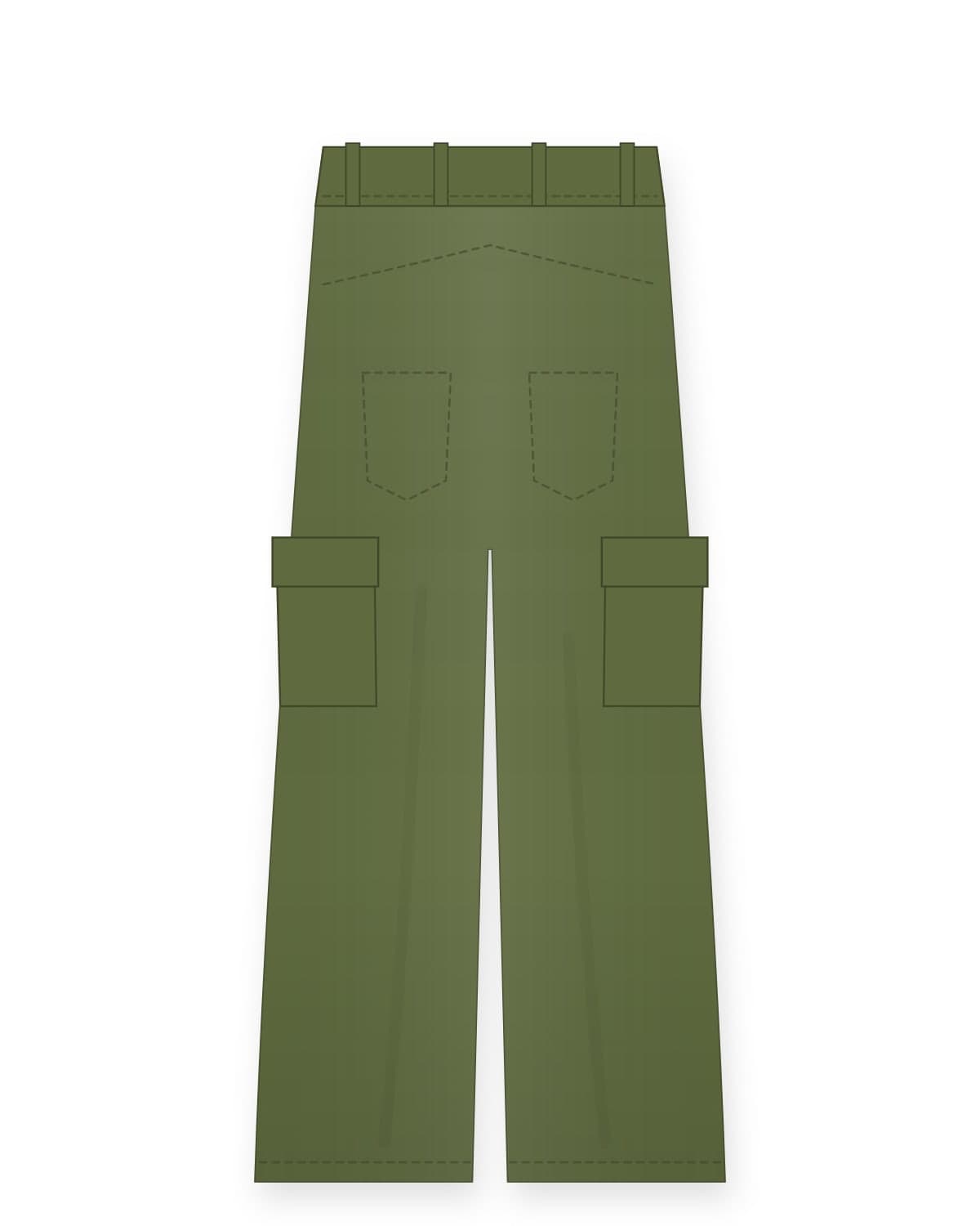 Tulpar cargo trousers, olive