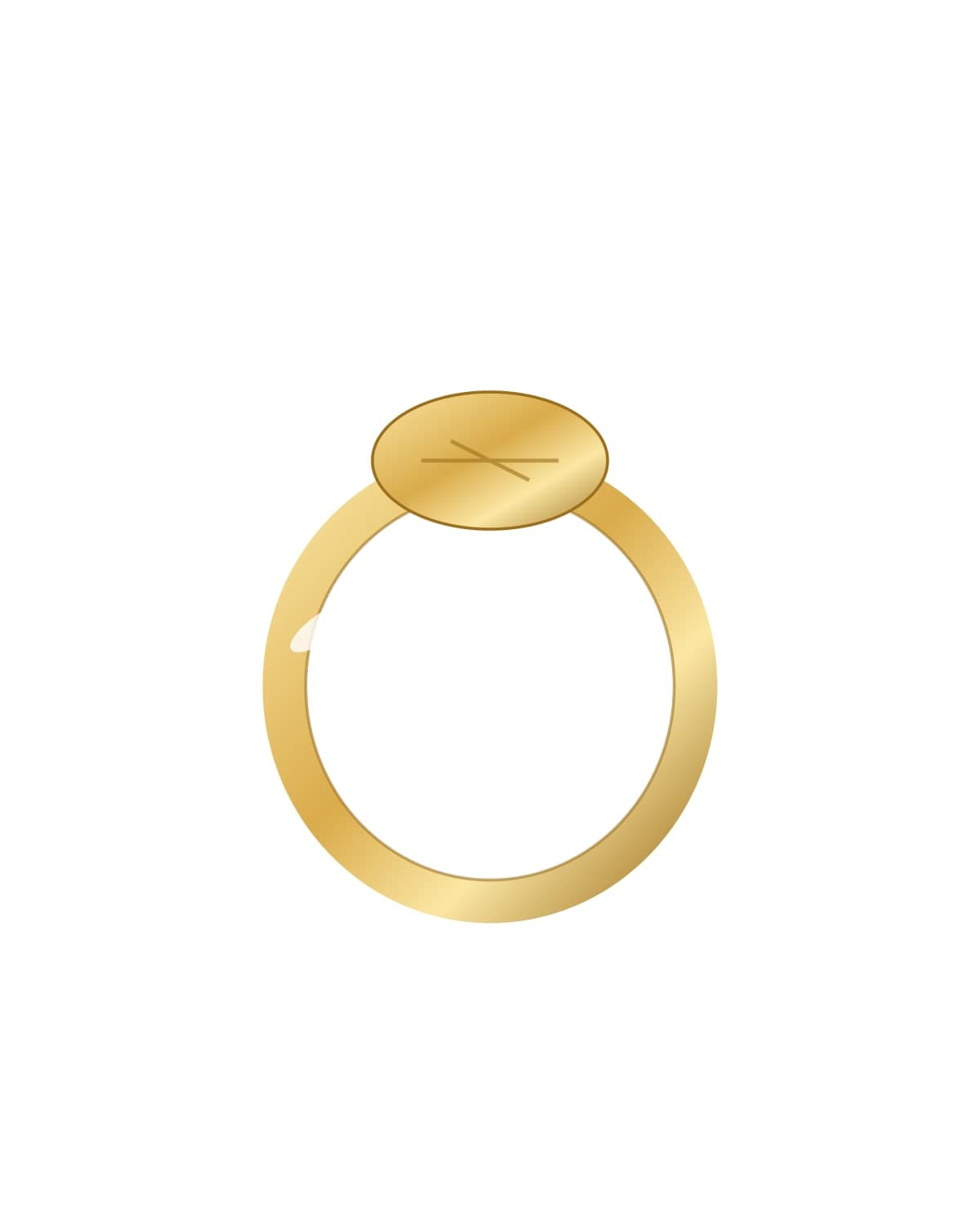 Gilded signet ring