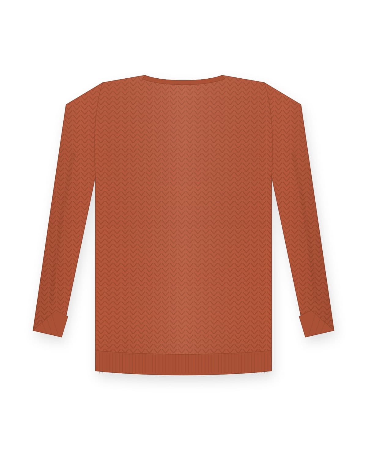 Wave sweater, terracotta