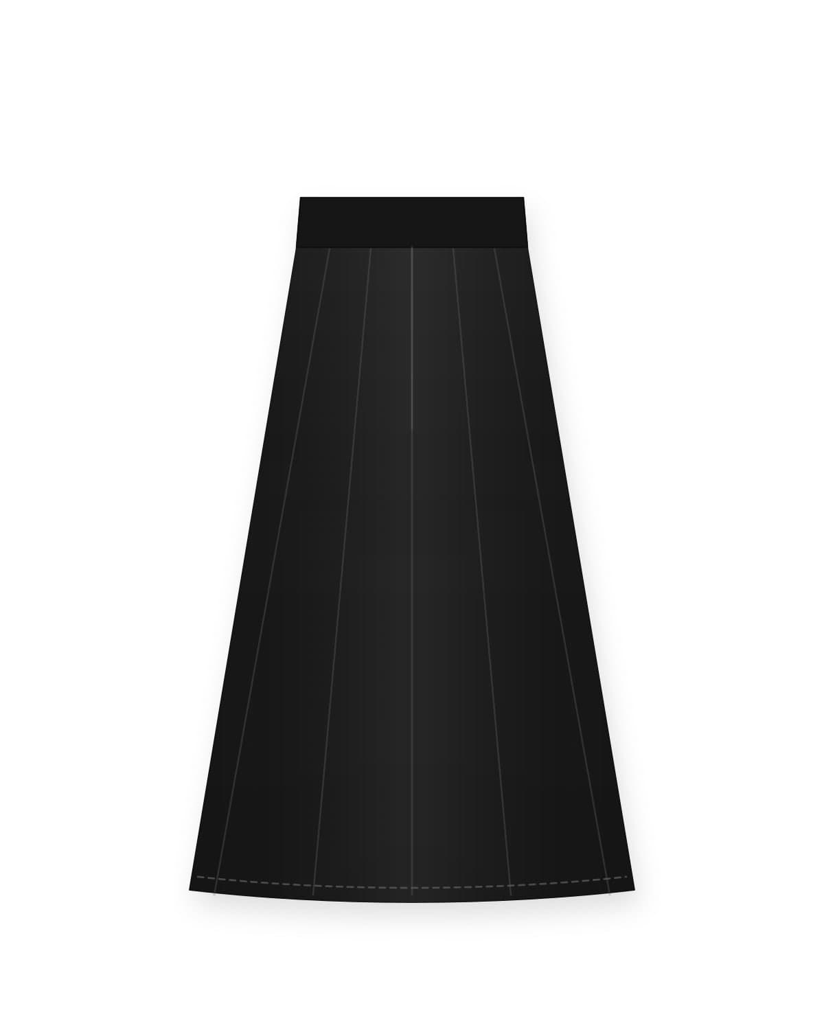 Jeogori skirt, black