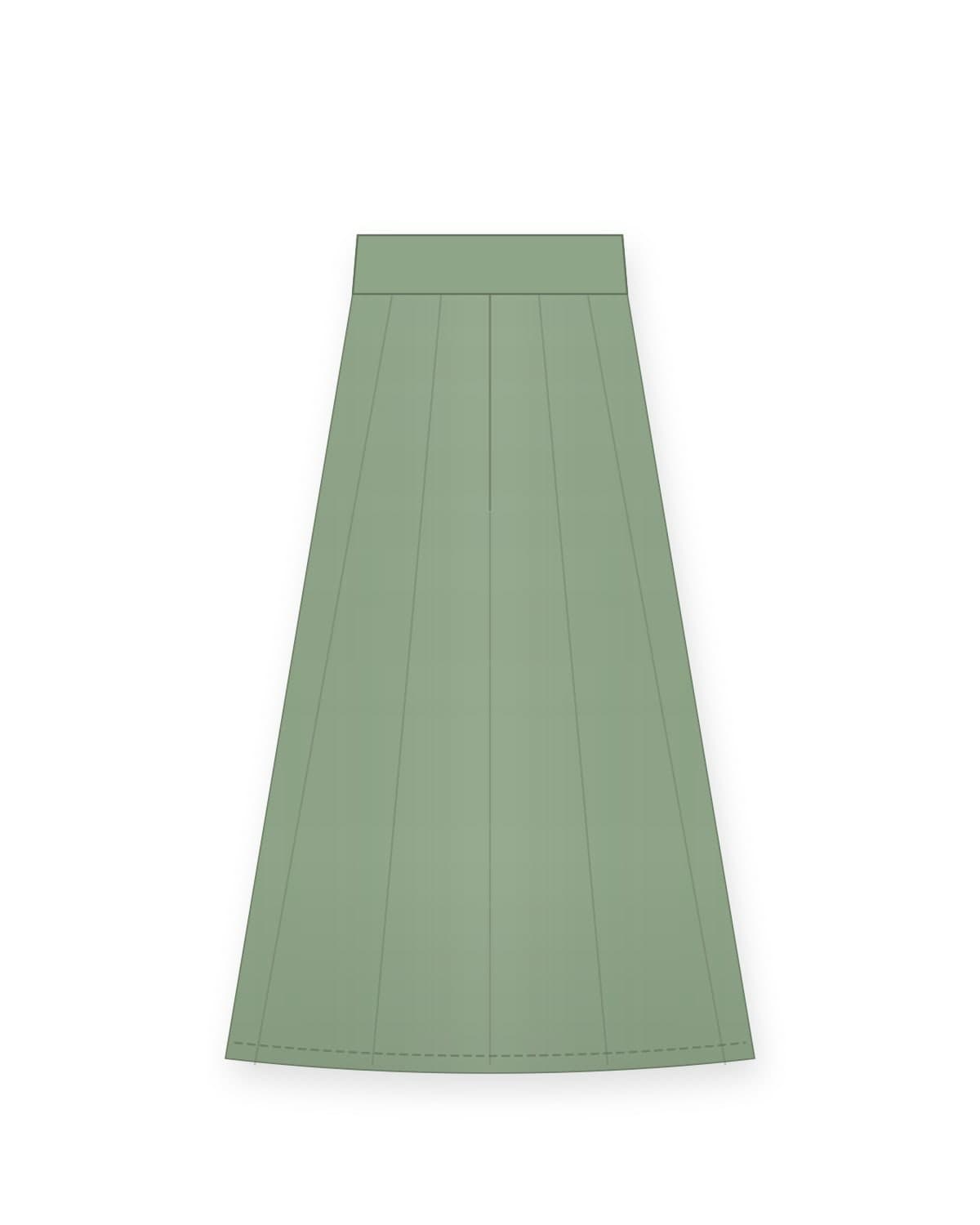 Jeogori skirt, sage