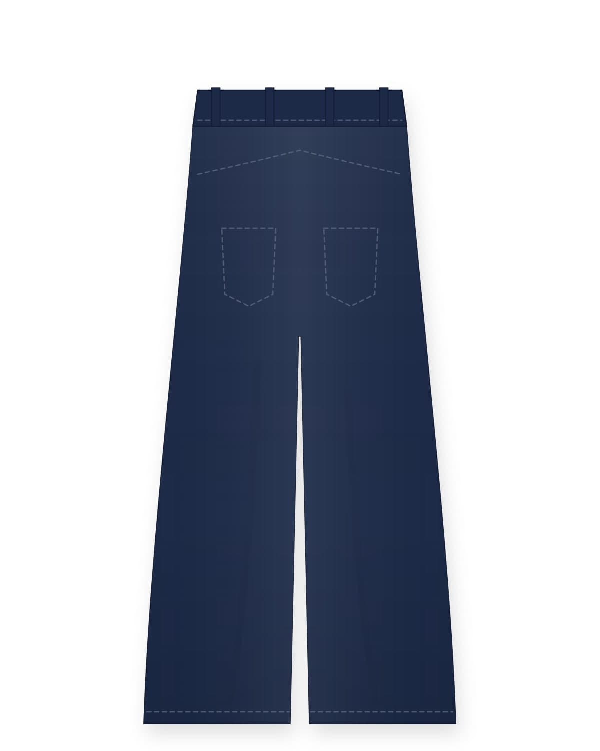 Hakama wide trousers, navy