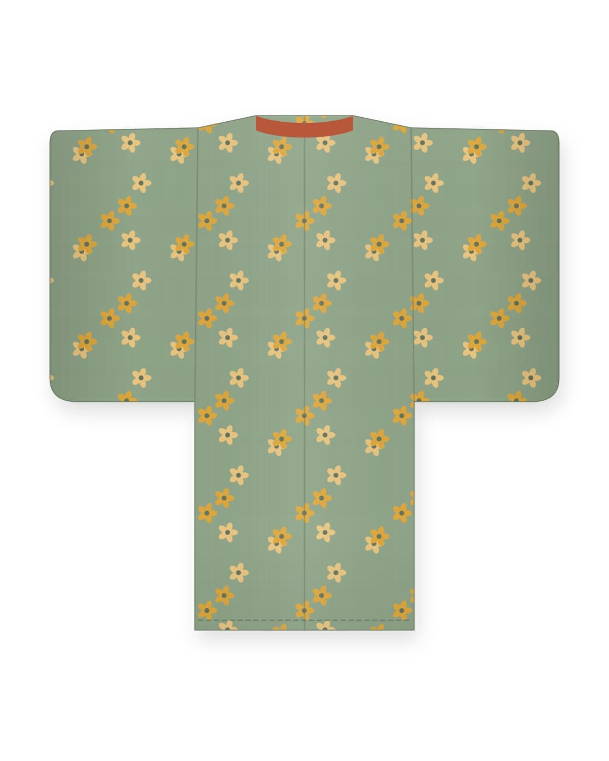 Nishijin haori jacket, sage