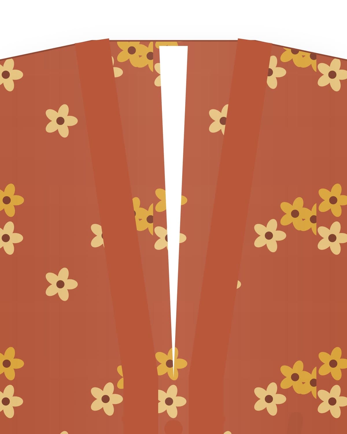 Nishijin haori jacket, terracotta