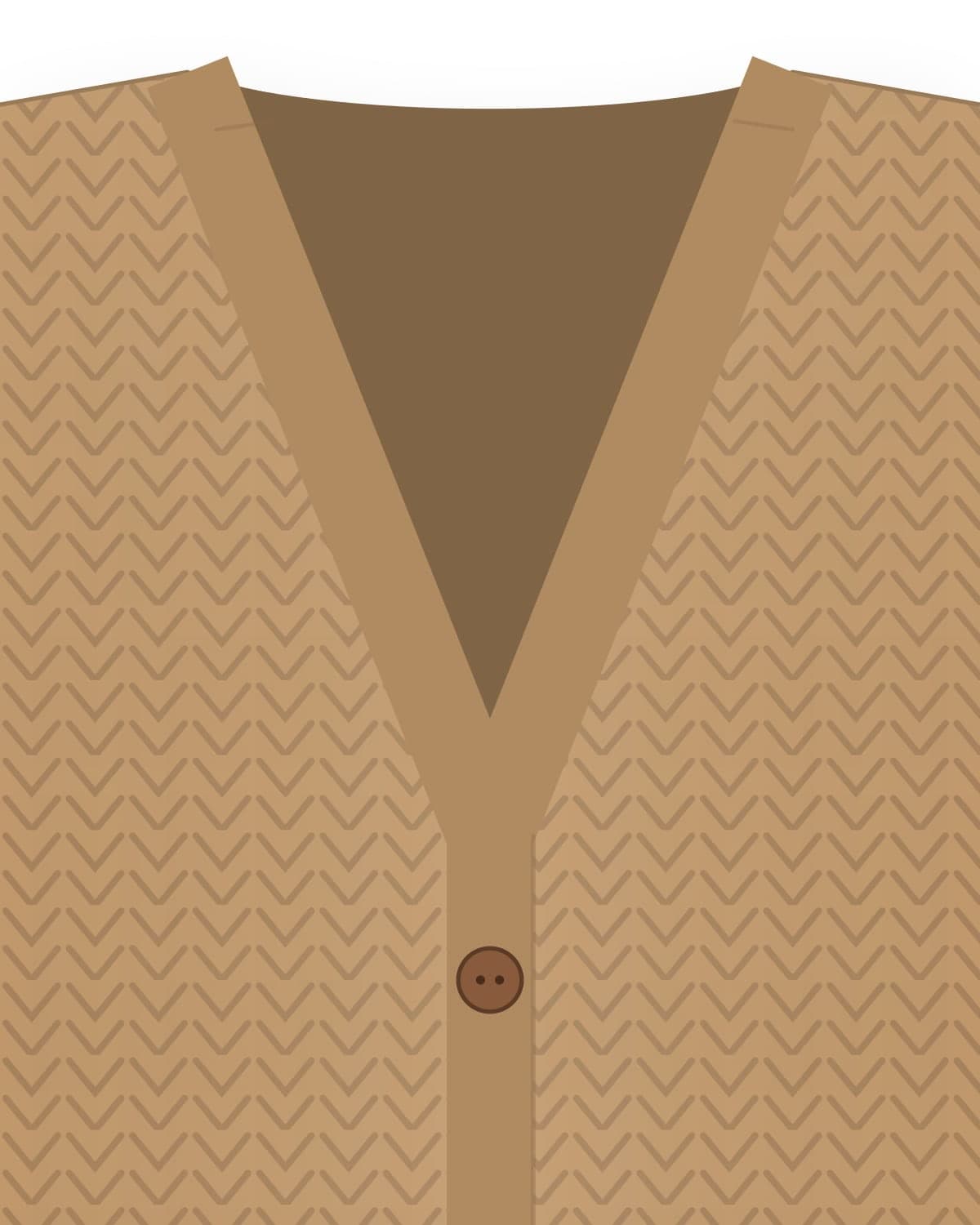 Ger cardigan, camel