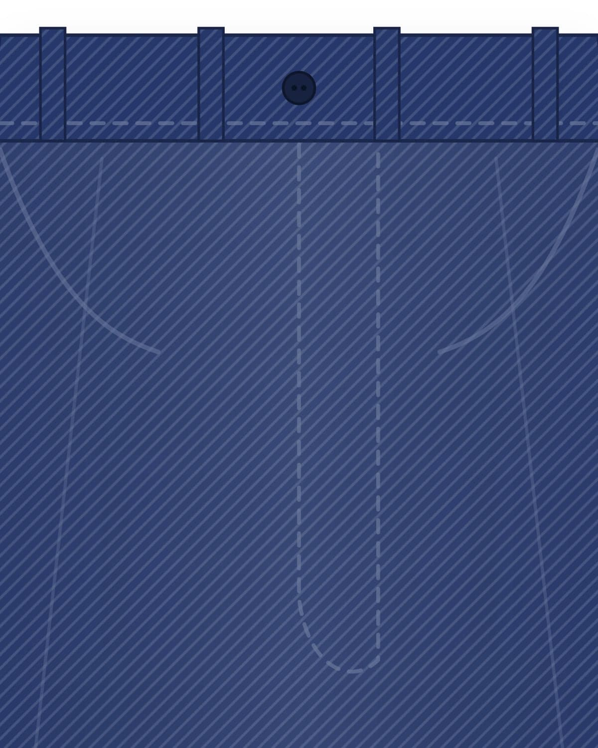 Denim shorts, indigo