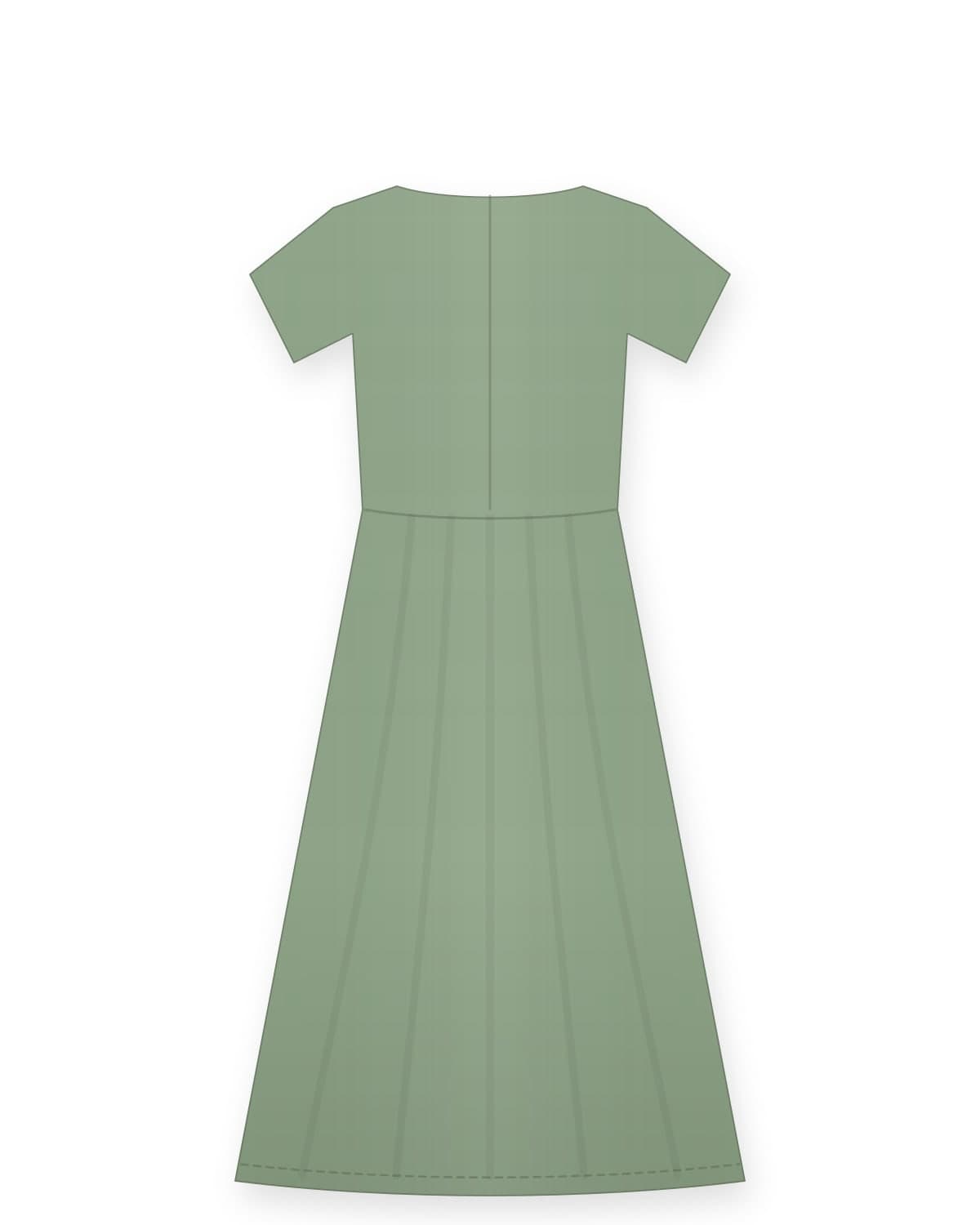 Tea Field dress, sage