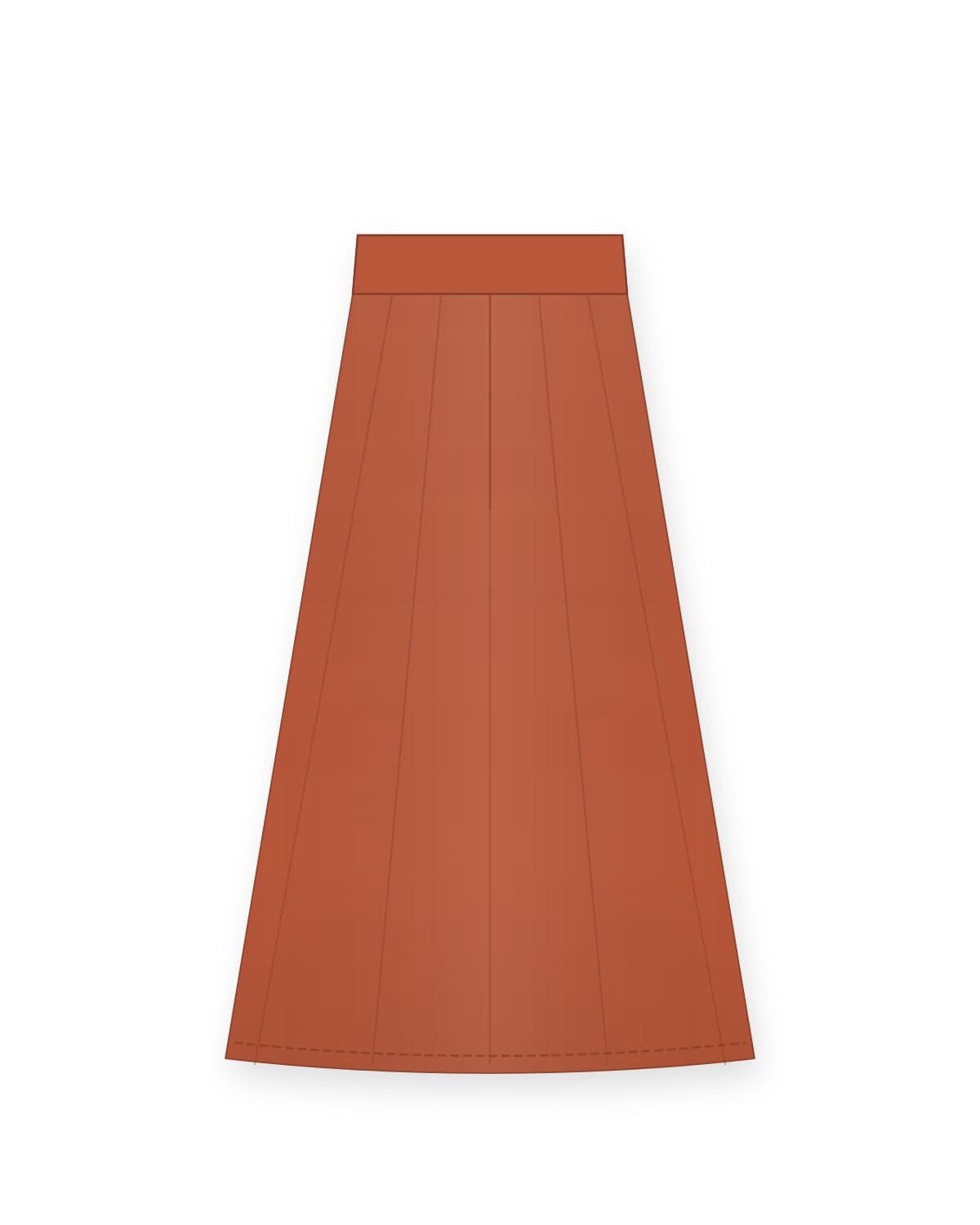 Kiyiz skirt, terracotta