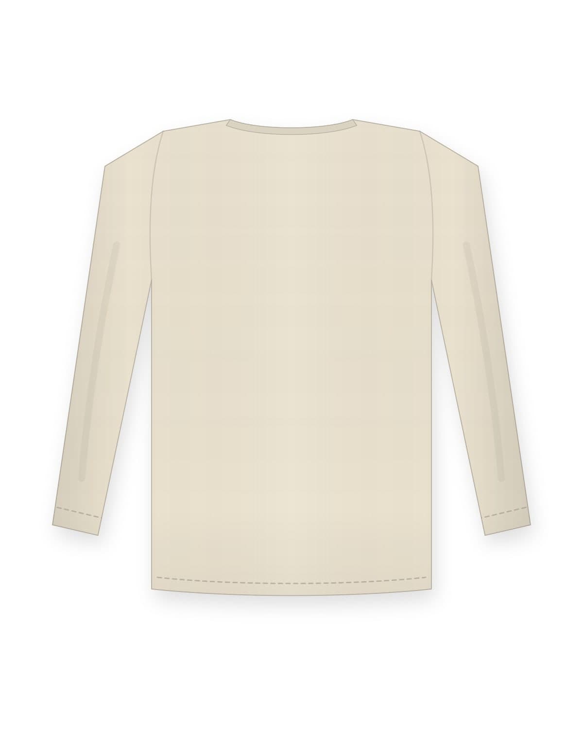 Basic long-sleeve tee, ecru
