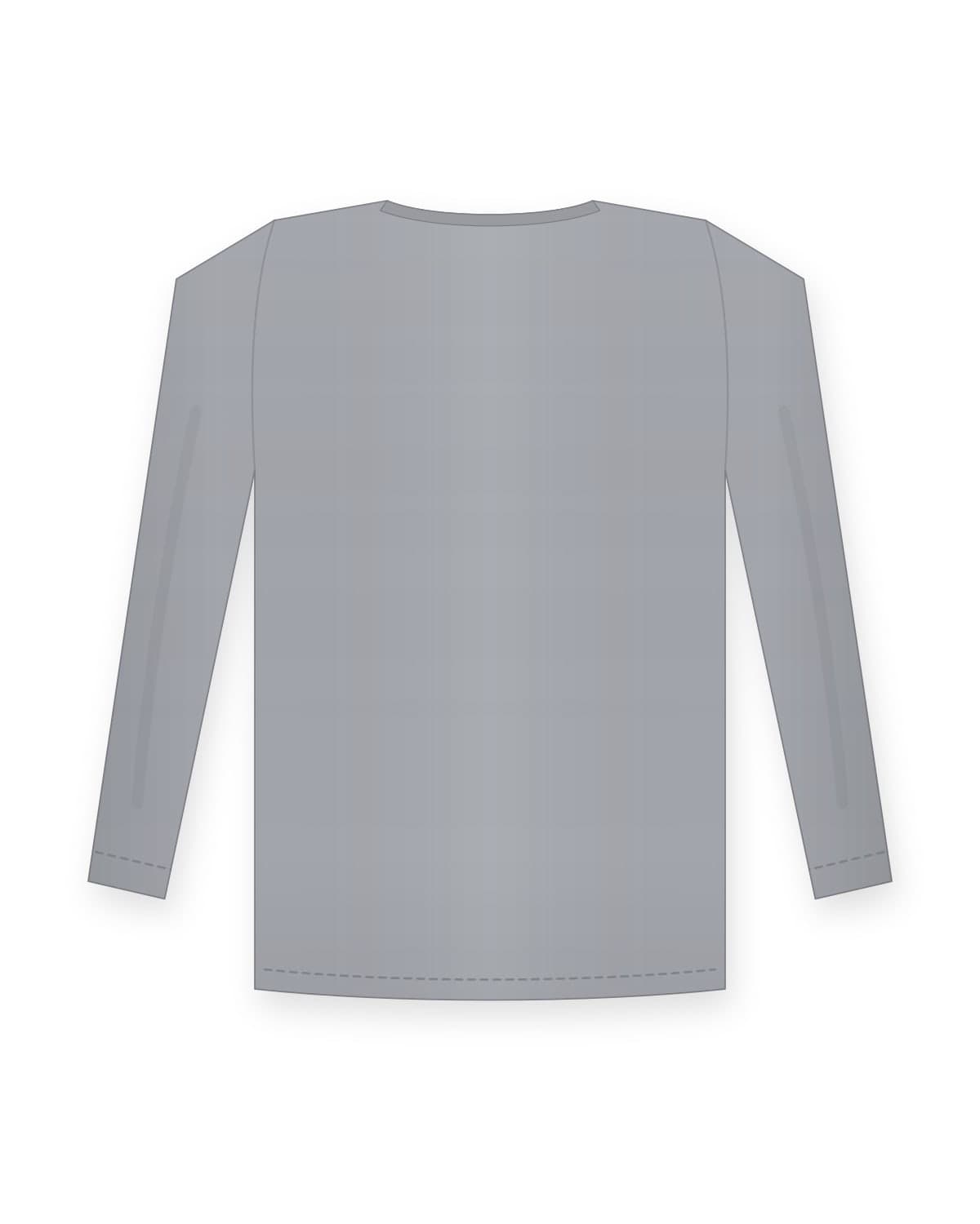 Basic long-sleeve tee, heather grey