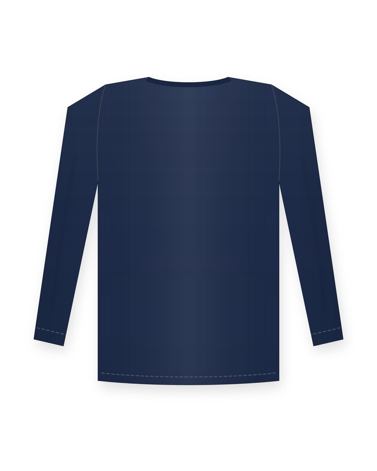 Basic long-sleeve tee, navy