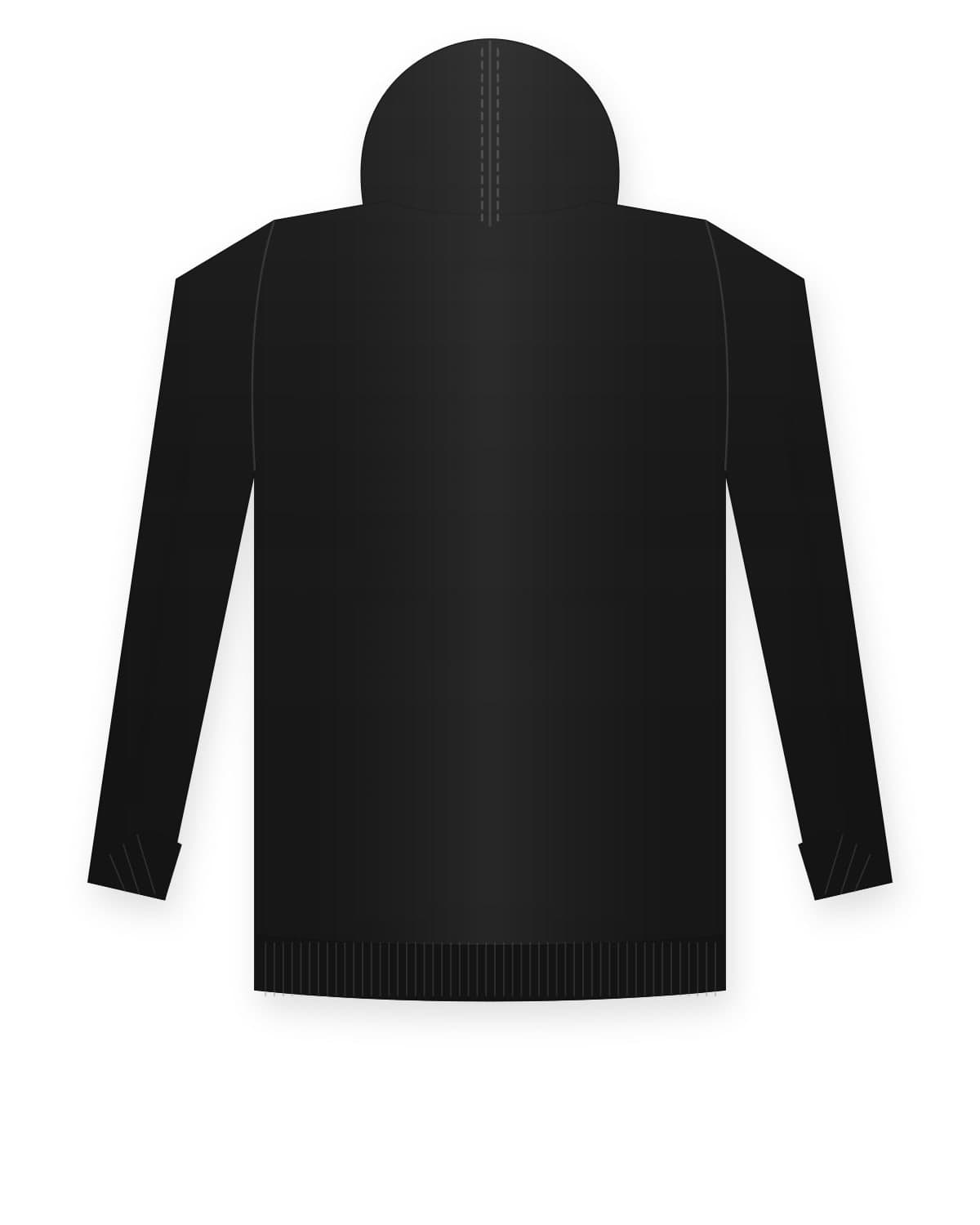 Crew zip hoodie, black