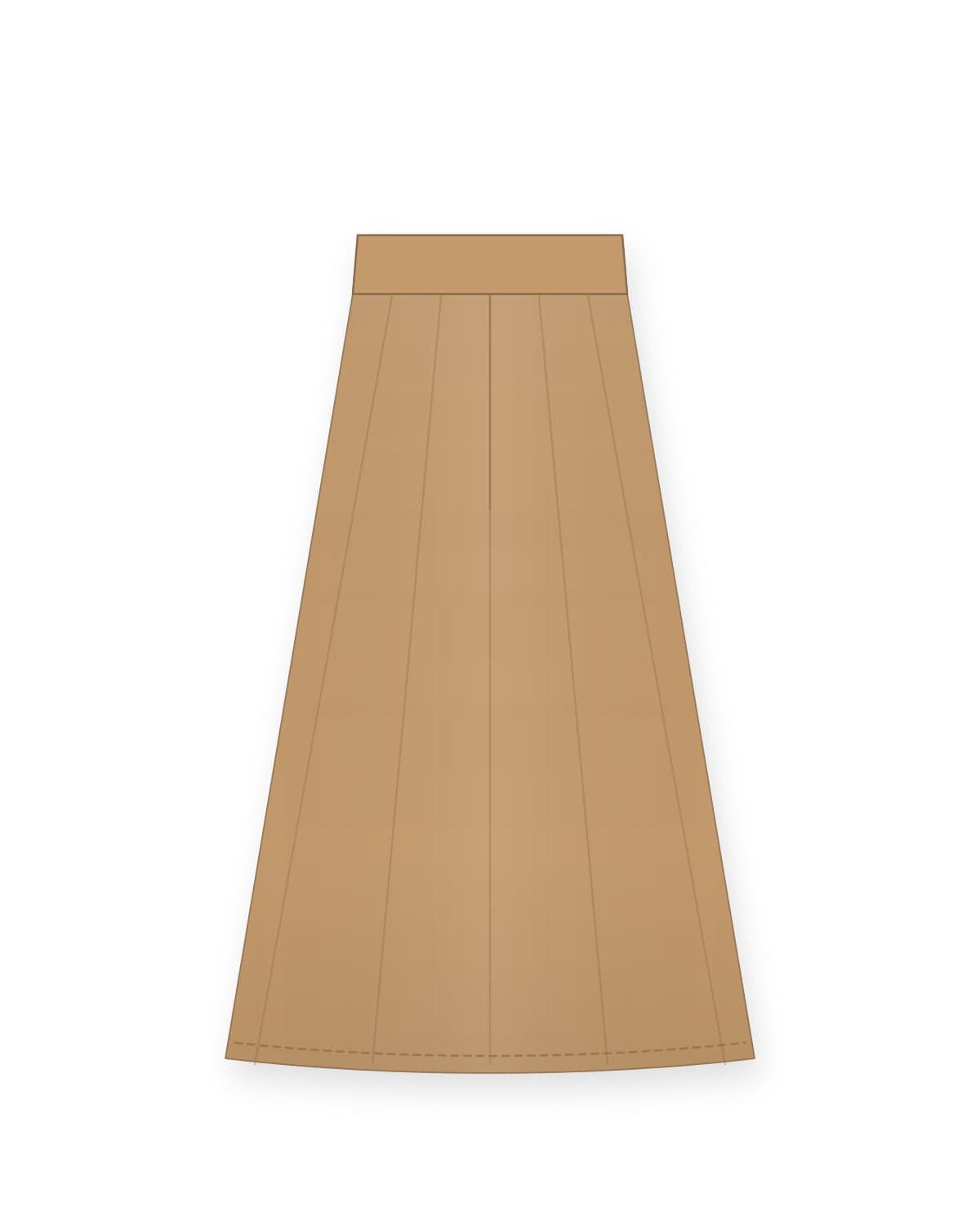 Anfu skirt, camel
