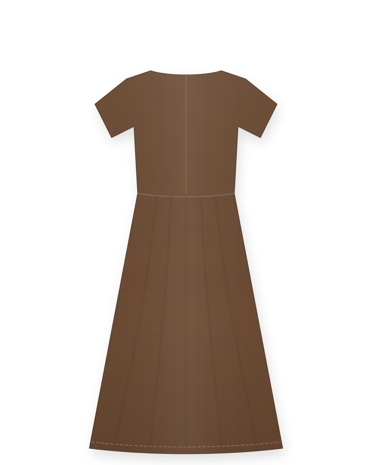 Fuxing dress, chocolate
