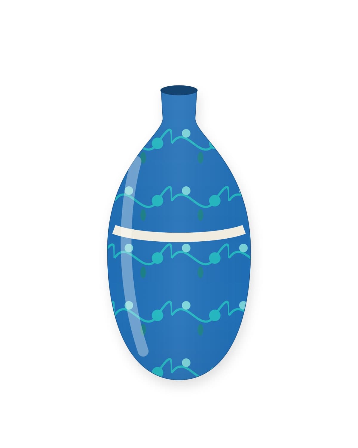 Tall vase, islimi vine