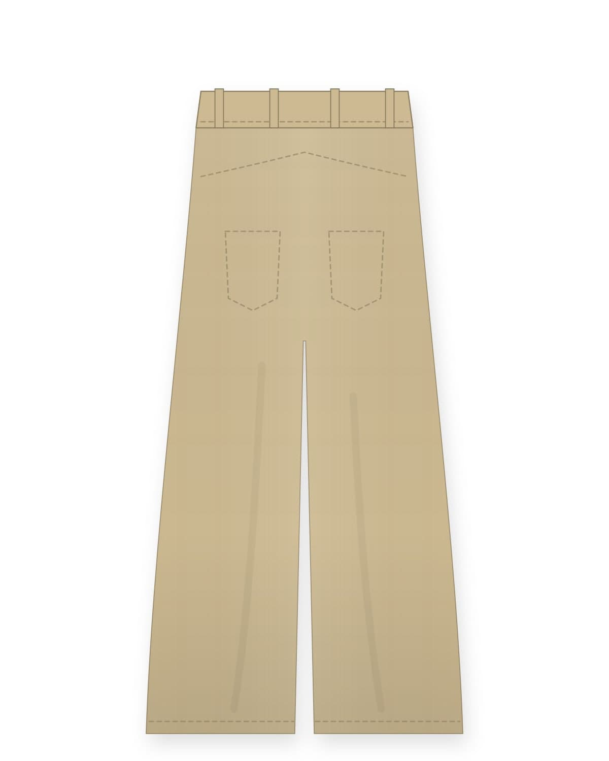 Fatigue wide trousers, sand