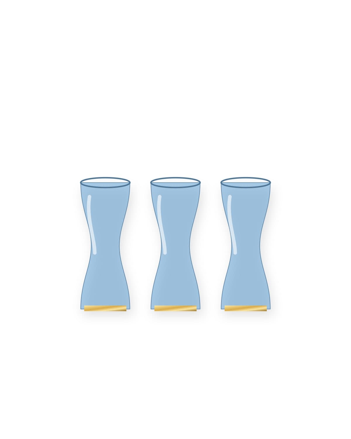 Tea glasses, set of six