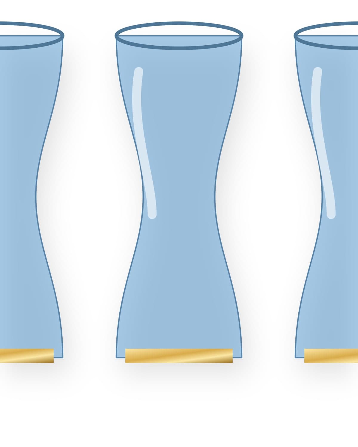 Tea glasses, set of six