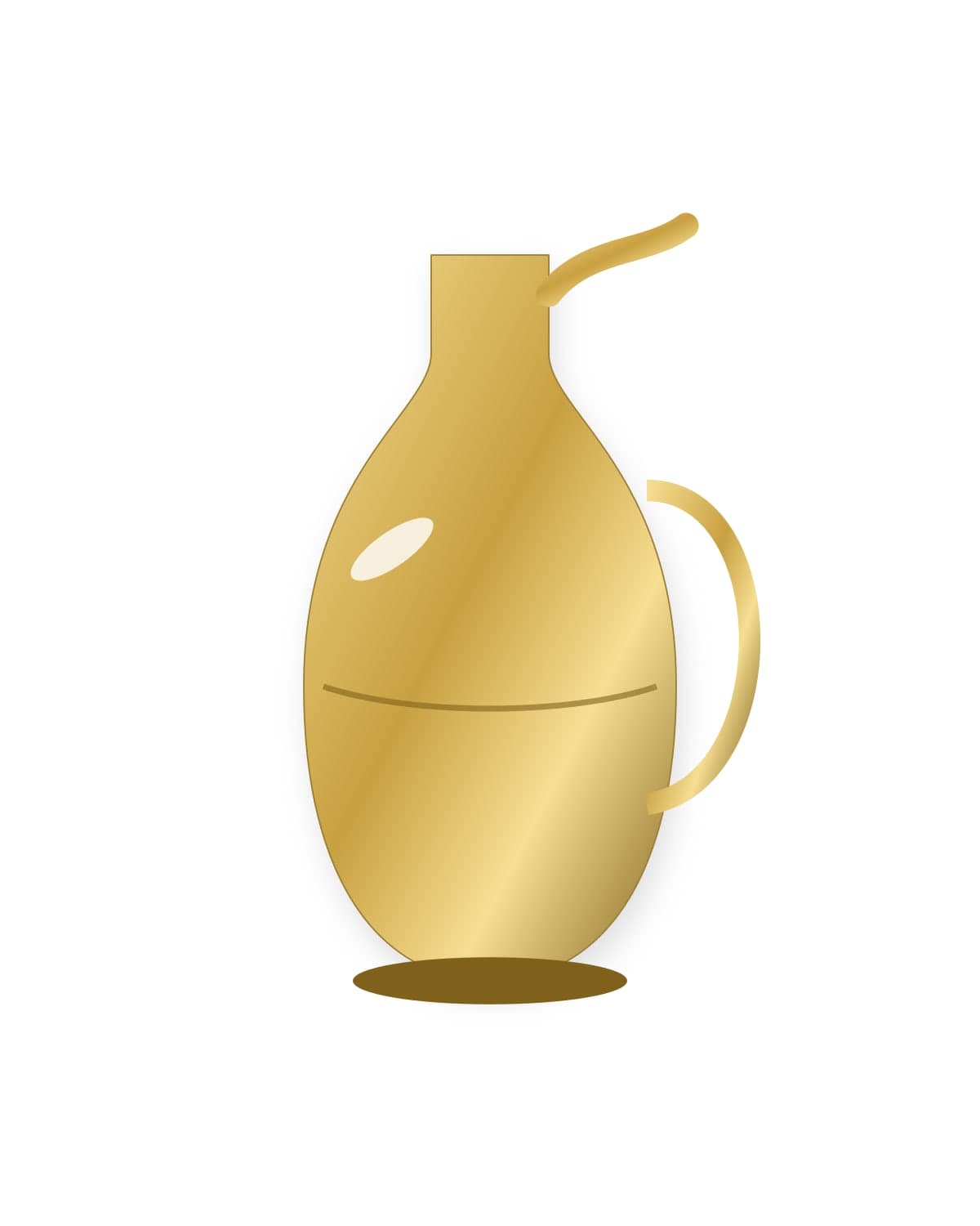 Brass coffee pot, long handle