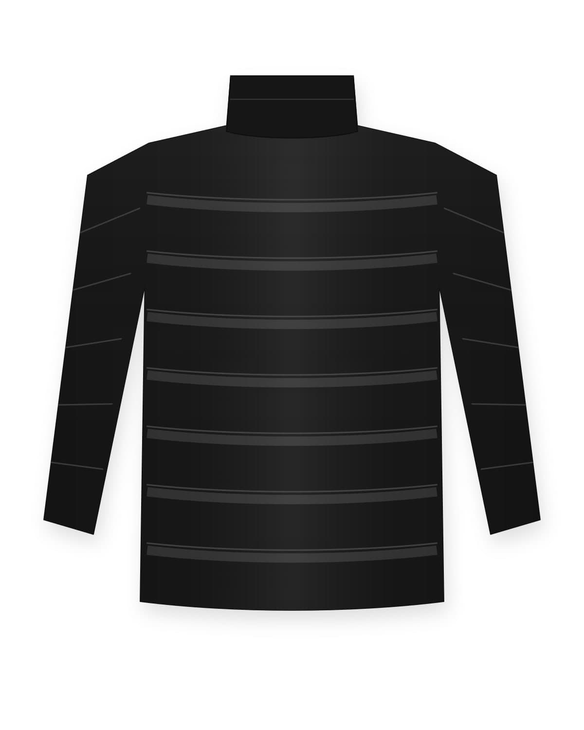 Boran puffer jacket, black