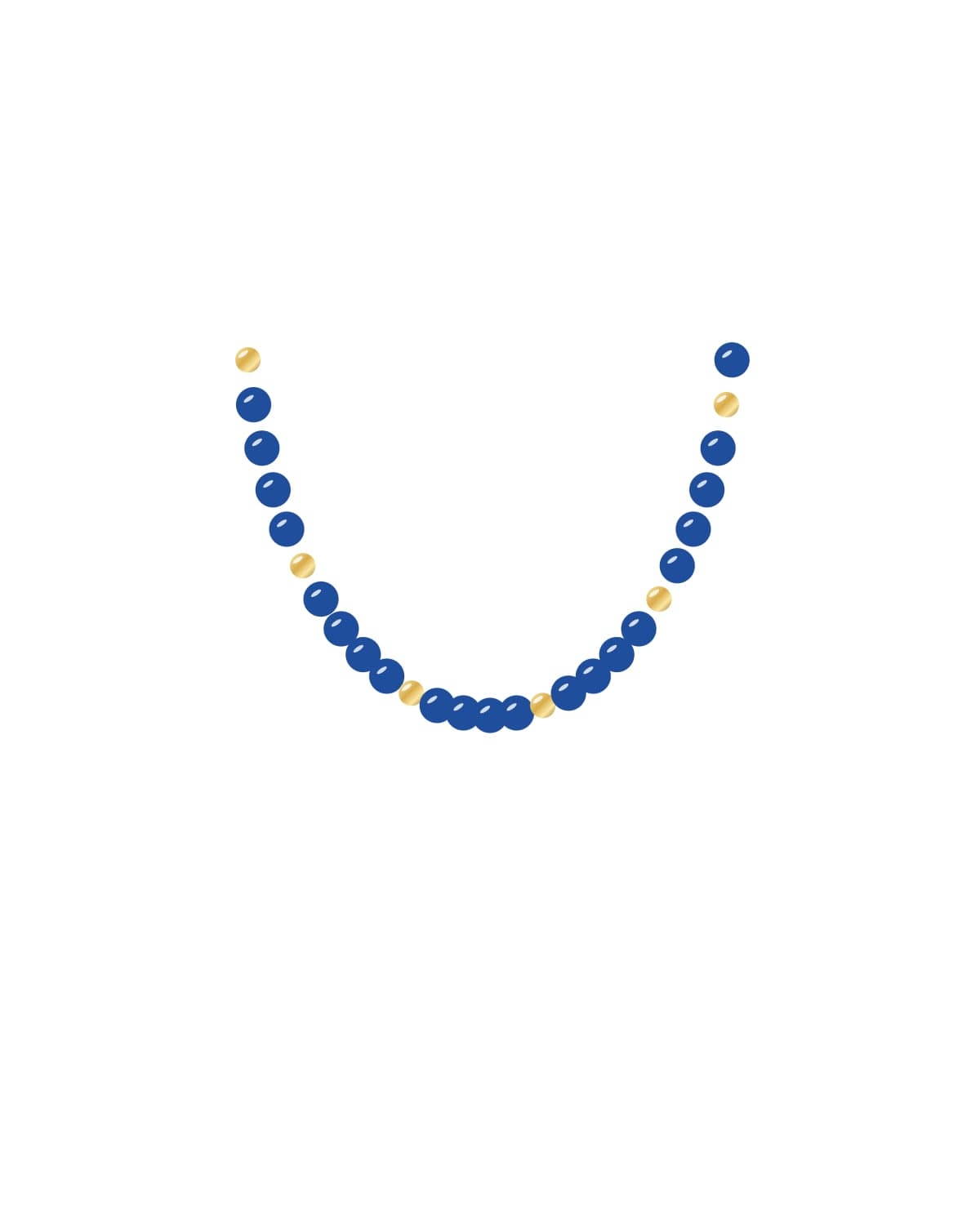 Lapis bead necklace