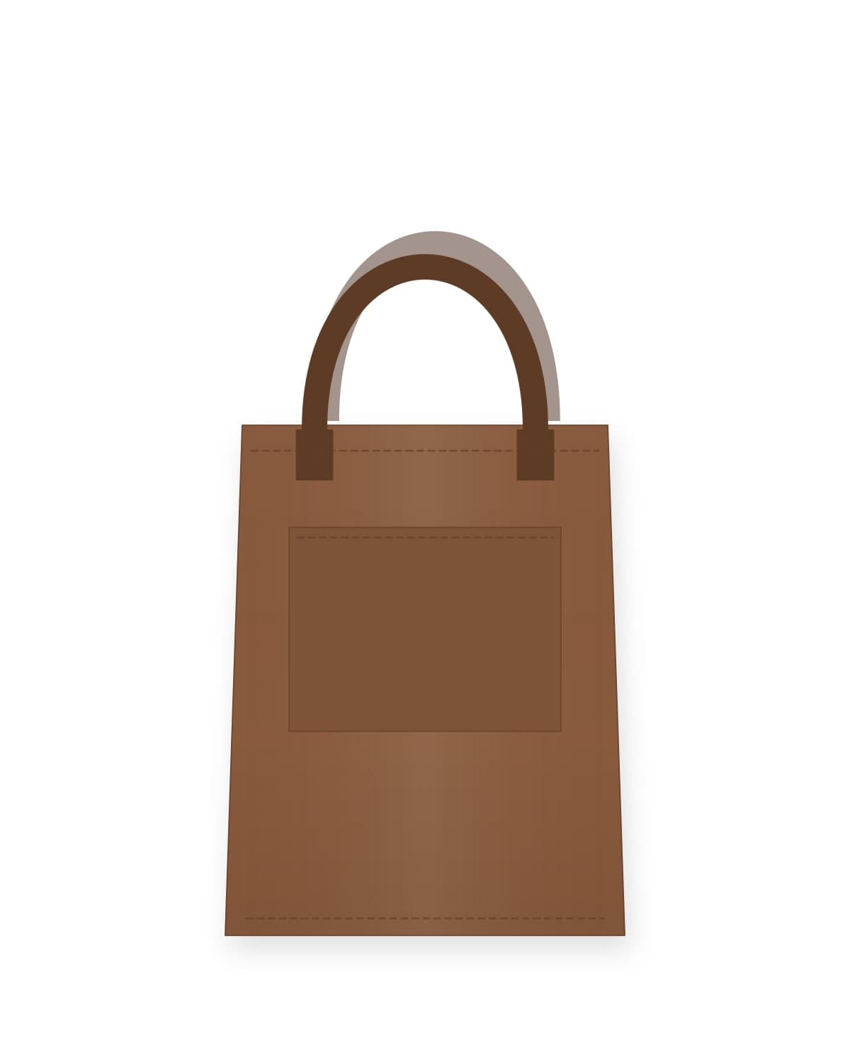 Saddle-stitched tote