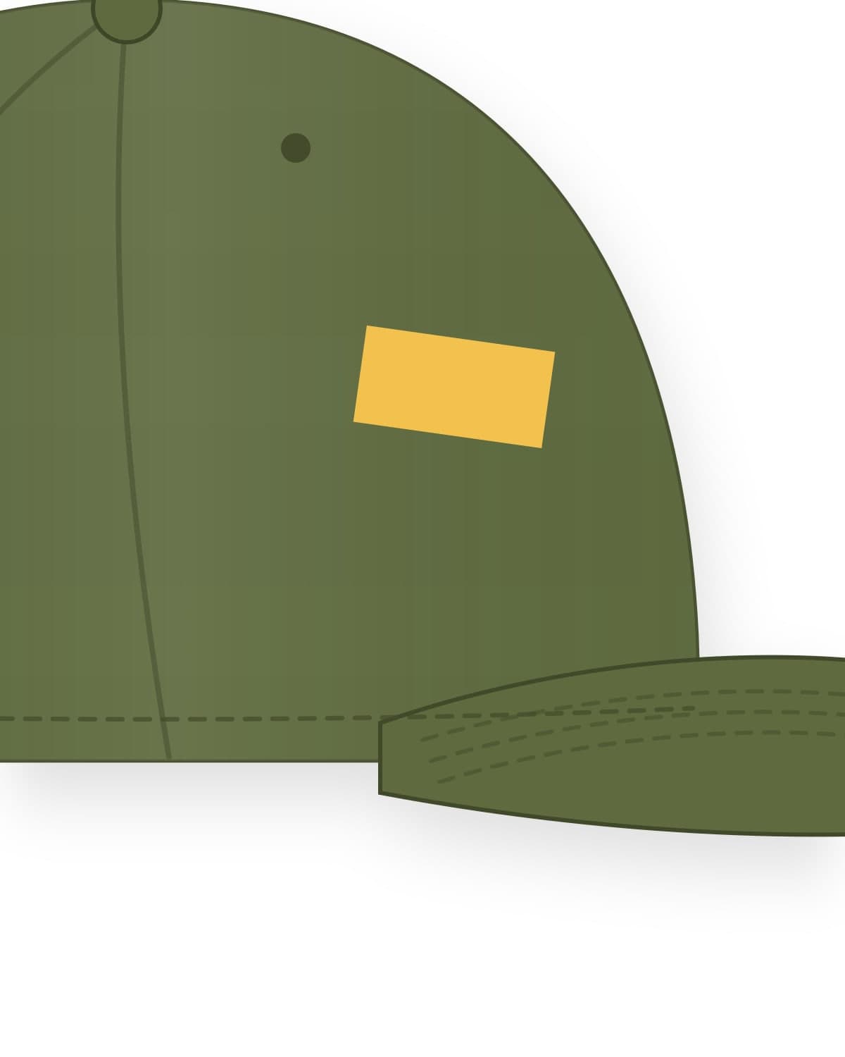 District 3 cap, olive